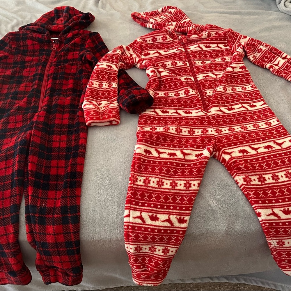 Cozy Red and Black Kids One Piece